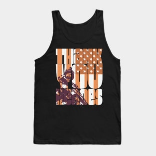 Thank You Heroes Soldier American Flag Tank Top